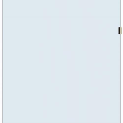 SHOWERS - Frameless Glass Fixed Panel Shower Screen - Brushed Nickel