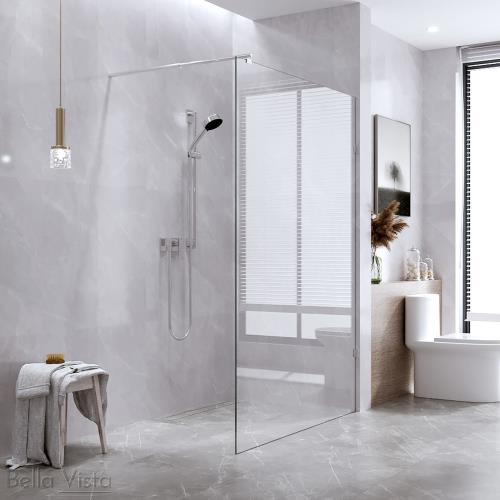 SHOWERS - Frameless Glass Fixed Panel Shower Screen - 