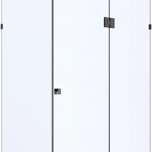 SHOWERS - Frameless Shower Screens Front & Return - Black (Matt)