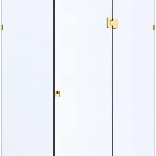SHOWERS - Frameless Shower Screens Front & Return - French Gold