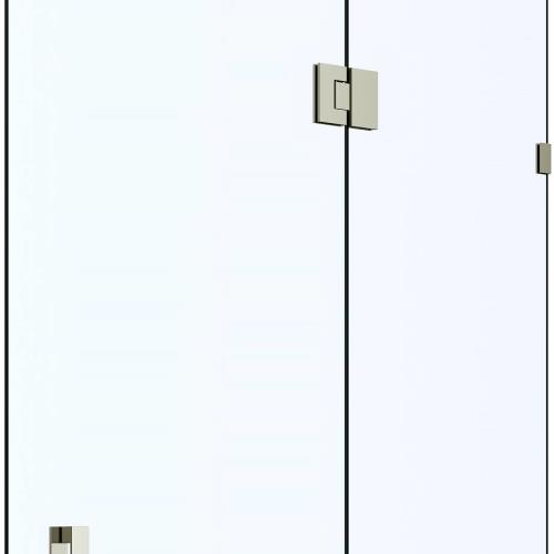 SHOWERS - Frameless Shower Screens Front Only - Brushed Nickel