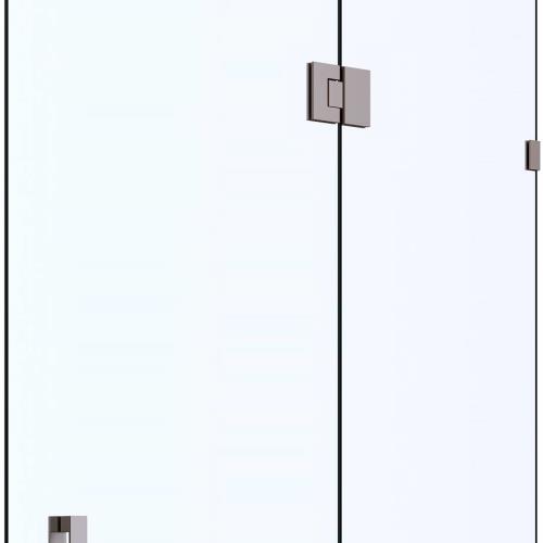 SHOWERS - Frameless Shower Screens Front Only - Gun Metal Grey