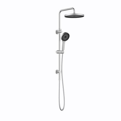 TAPWARE - Gabe Double Shower on Rail - Brushed Nickel