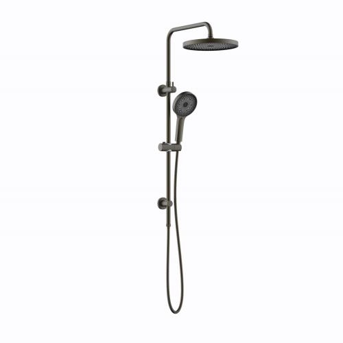 TAPWARE - Gabe Double Shower on Rail - Gun Metal Grey