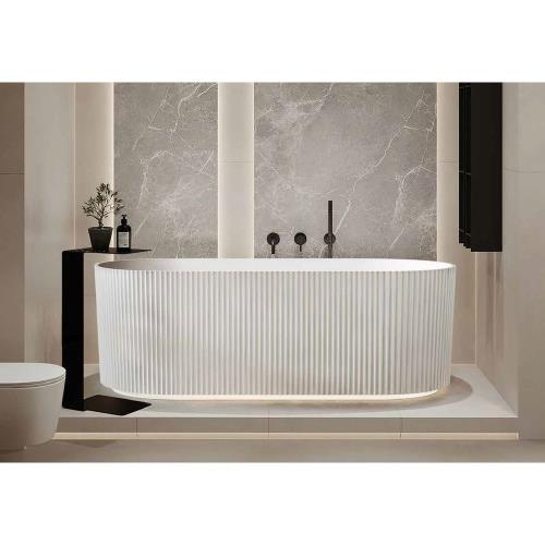 BATHS - GEORGIE Fluted Freestanding Bath - White