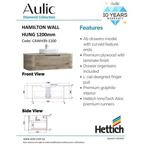 VANITIES - Hamilton Wall Hung Vanity