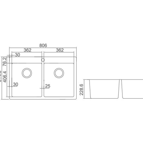 SINKS AND TROUGHS - Impact Double Bowl Sink