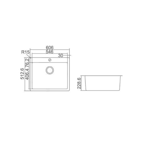 SINKS AND TROUGHS - Impact Single Bowl Sink