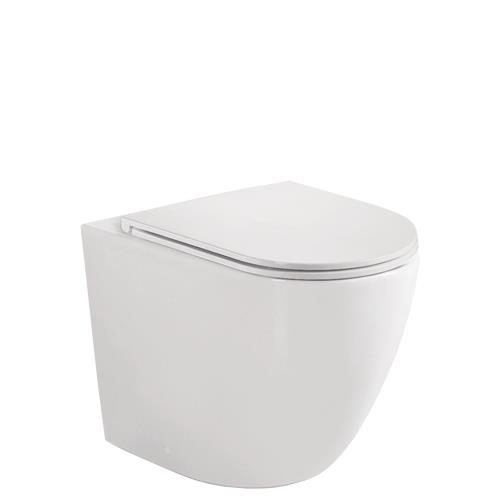 TOILETS - Koko Floor Pan R&T In Wall Cistern Package - White (Gloss)