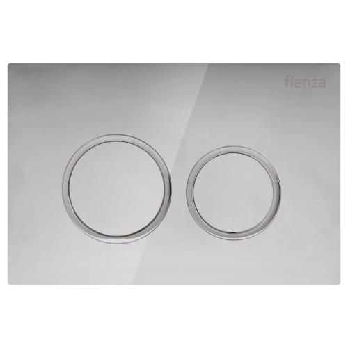 TOILETS - Koko Floor Pan R&T In Wall Cistern Package - Buttons (Chrome)
