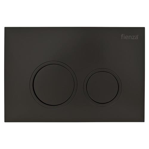 TOILETS - Koko Floor Pan R&T In Wall Cistern Package - Buttons (Black)