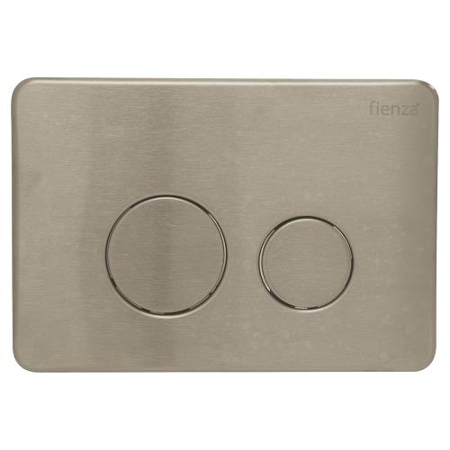 TOILETS - Koko Floor Pan R&T In Wall Cistern Package - Buttons (Brushed Nickel)