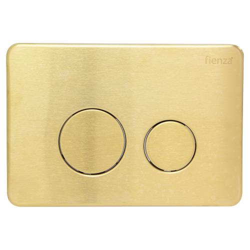TOILETS - Koko Floor Pan R&T In Wall Cistern Package - Buttons (Urban Brass)
