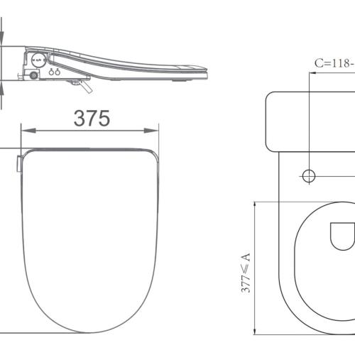 TOILETS - Lafeme Thea Standard Bidet Seat