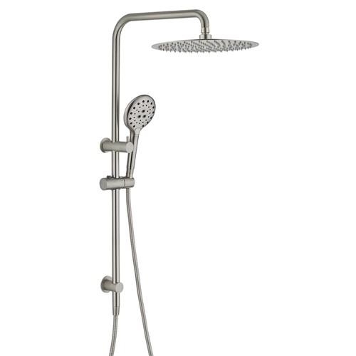 TAPWARE - Lennie Brushed Nickel Double Shower on Rail