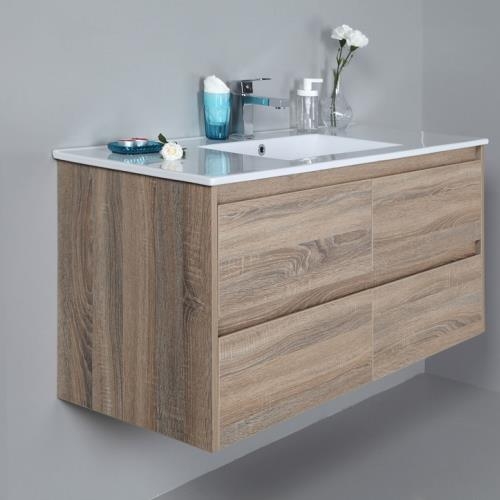 VANITIES - Leo Wall Hung Vanity w/ Stone Top Undermount Bowl