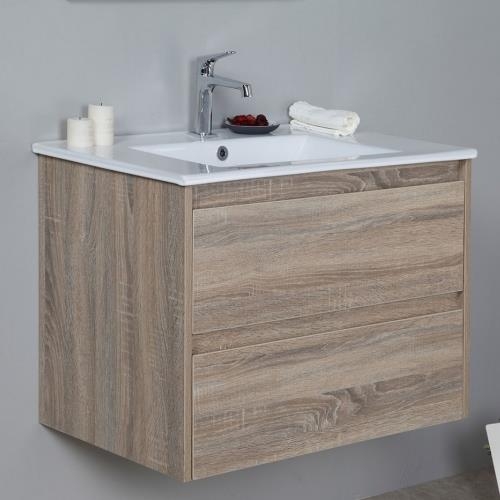 VANITIES - Leo Wall Hung Vanity w/ Stone Top Undermount Bowl