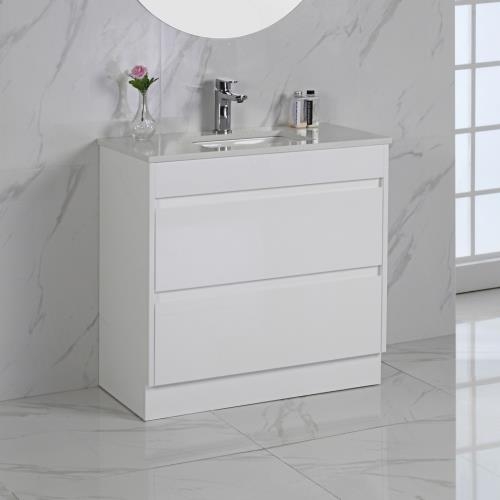 VANITIES - Leona Floor Vanity w/ Ceramic Top