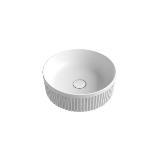 BASINS - Lilac Fluted Round Basin - Matt White