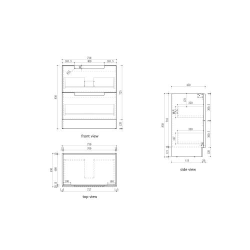 VANITIES - Lovina Floor Vanity Cabinet Only