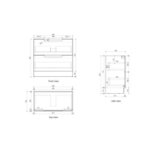 VANITIES - Lovina Floor Vanity w/ Stone Top Undermount Stone Top