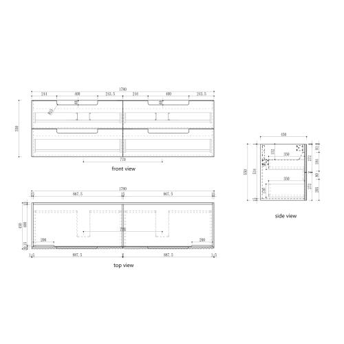 VANITIES - Lovina Tier Wall Hung Vanity Cabinet Only