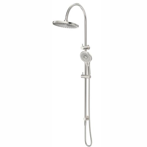 TAPWARE - Mica Gooseneck Dual Shower Rail - Brushed Nickel