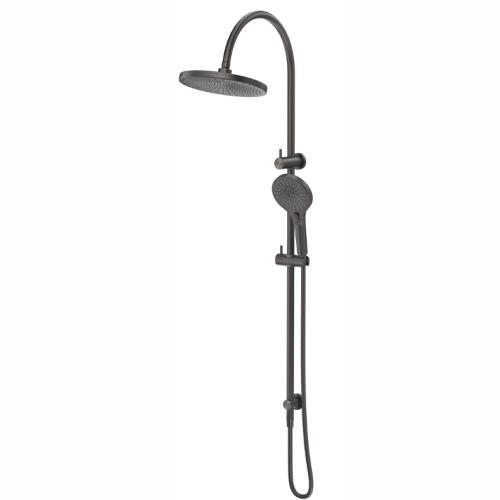 TAPWARE - Mica Gooseneck Dual Shower Rail - Gun Metal Grey