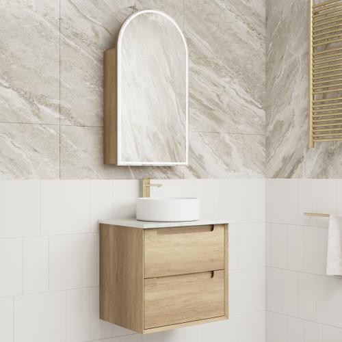 VANITIES - Moreno Wall Hung Vanity w/ Ceramic Top