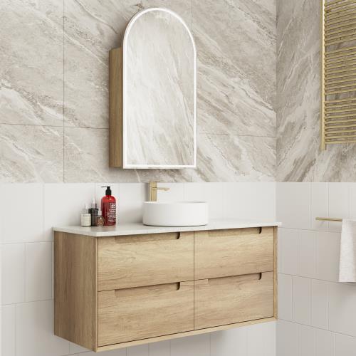 VANITIES - Moreno Wall Hung Vanity w/ Ceramic Top