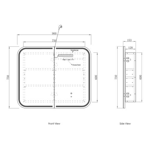 MIRRORS AND CABINETS - Newport LED Shaving Cabinets