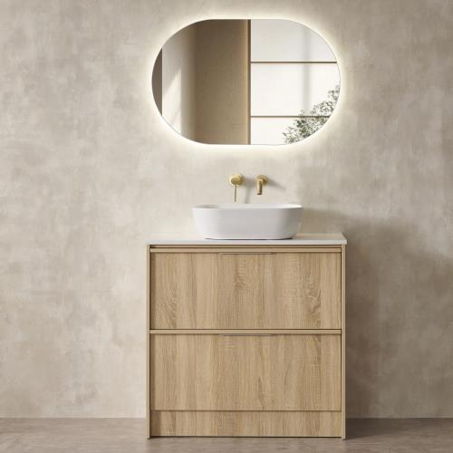 VANITIES - Noma Floor Vanity - Natural Timber, 900mm
