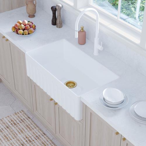 KITCHEN & LAUNDRY - Olivia Single Butler Sink Large - 