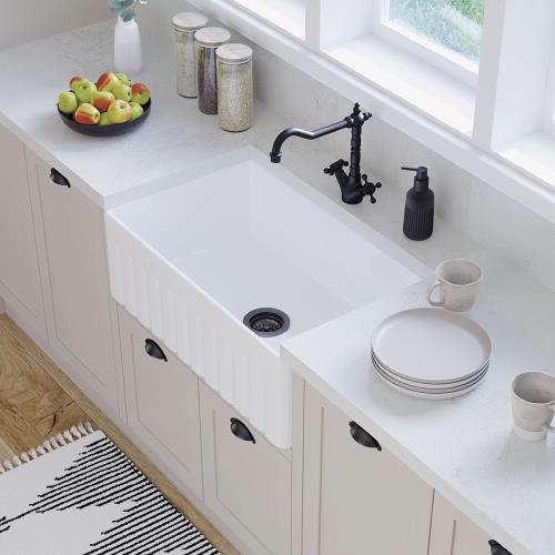 KITCHEN & LAUNDRY - Olivia Single Butler Sink Medium - 