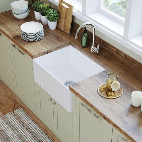 KITCHEN & LAUNDRY - Olivia Single Butler Sink Small - 