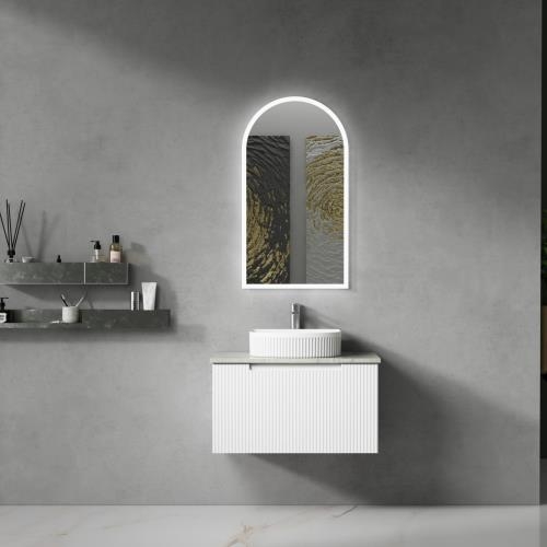 VANITIES - Perla Wall Hung Vanity w/ Stone Top