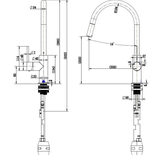 TAPWARE - Pull out Sink Mixer - Black