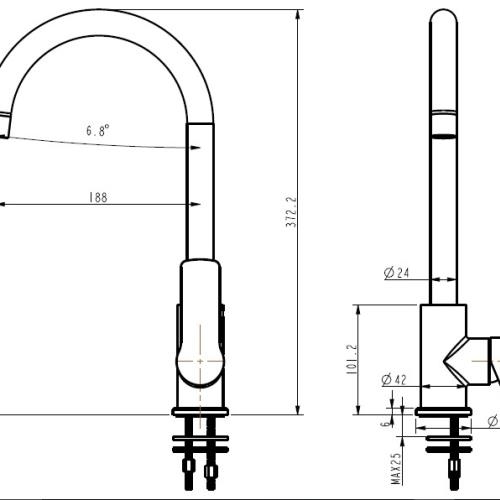 TAPWARE - Rome Kitchen Mixer