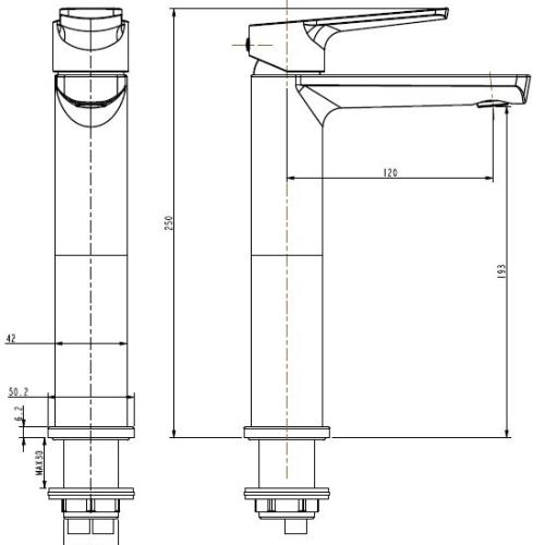 TAPWARE - Rome Vessel Basin Mixer - Chrome