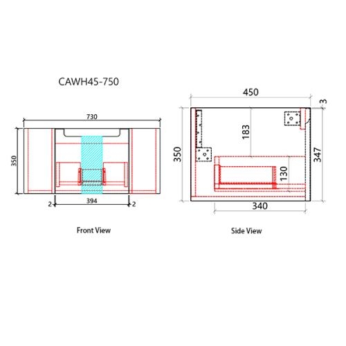 VANITIES - Savio Wall Hung Vanity Cabinet Only