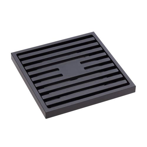 SHOWERS - Slim Square Shower Grate - Black (Matt)