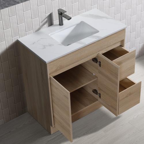 VANITIES - Tobi Floor Vanity w/ Stone Top
