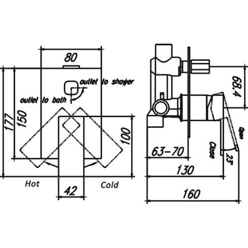 TAPWARE - Tony Shower Mixer with Diverter