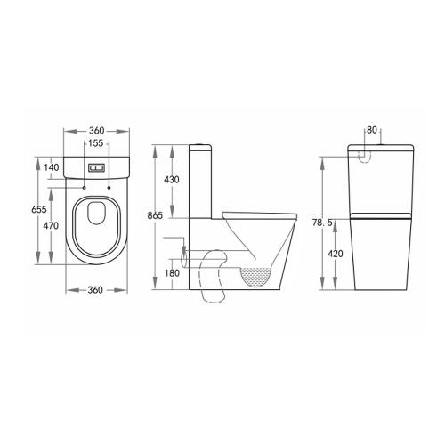 TOILETS - Tornado Wall Faced Toilet Suite