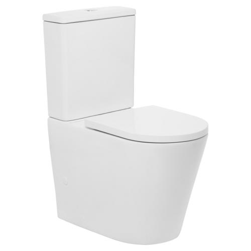 TOILETS - Venezia Closed Coupled Back To Wall Rimless Comfort Toilet Suite With Seat