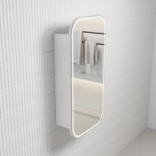 MIRRORS AND CABINETS - Vienna LED Shaving Cabinet Matt White