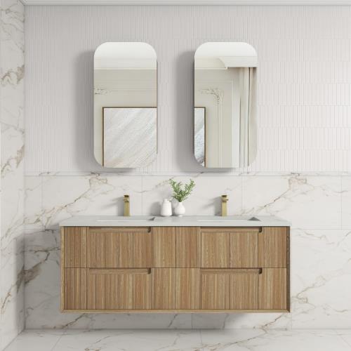 VANITIES - Voulari Framed Wall Hung Vanity - 1500mm(Double Bowl), 1500mm(Single Bowl)