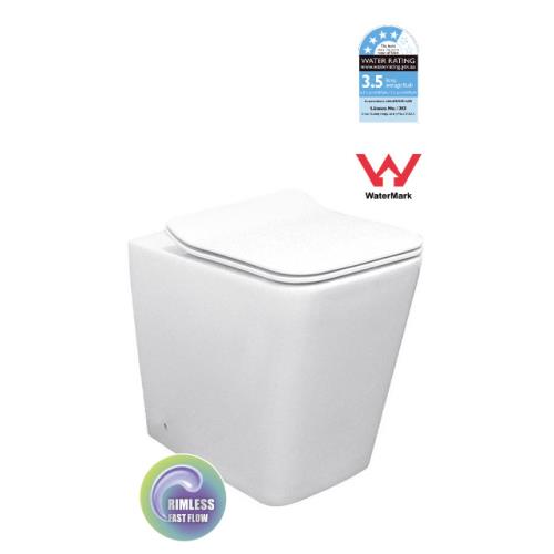 TOILETS - Tony Floor Pan R&T In-wall Cistern