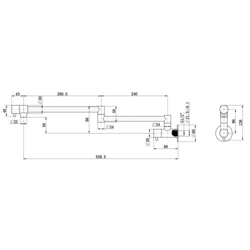 TAPWARE - Mica Heritage Pot Filler