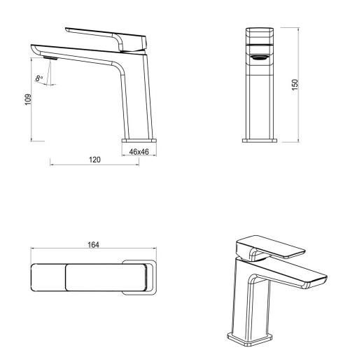 TAPWARE - Tiago Basin Mixer - Black